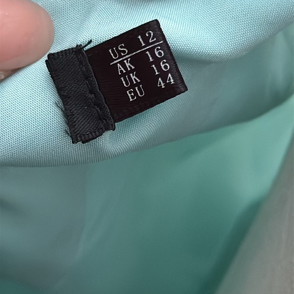 Turquoise floor length maxi dress, size 12 - Picture 6 of 6